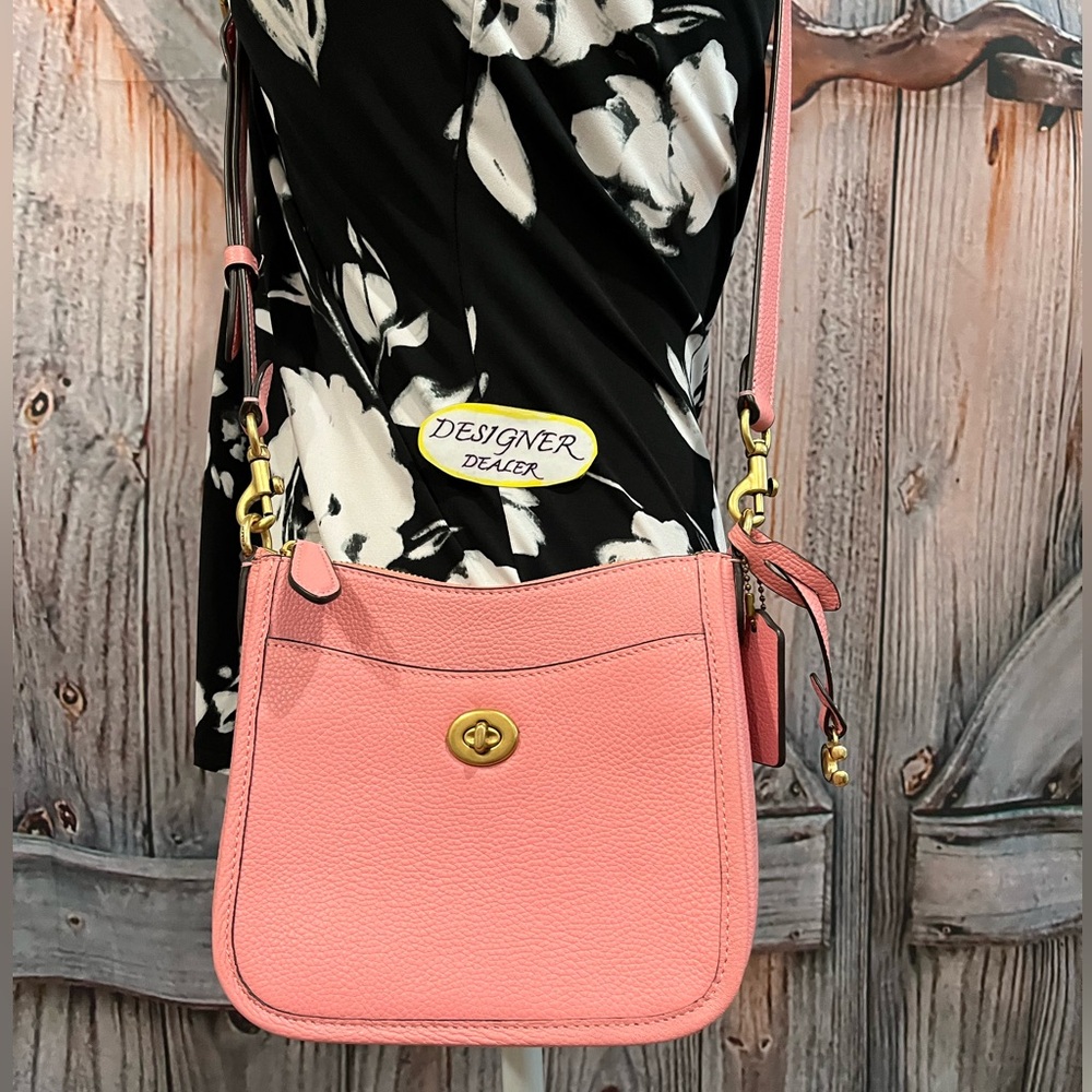 COACH Chaise 19 Pink Leather Crossbody CC390 EUC!